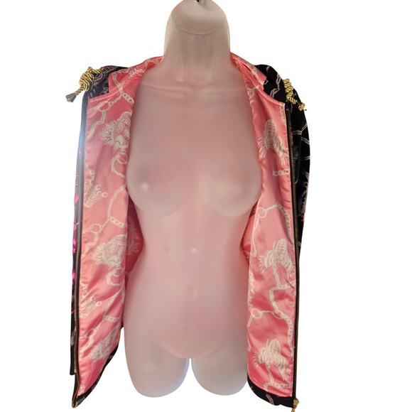 Original Christian Audigier Hoodie "Full of Grace" Gold Hardware Lined Sz XS - Picture 8 of 11